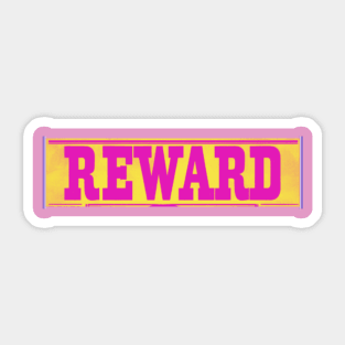 White and pink Reward Sticker